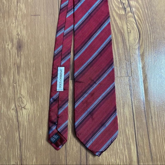 Dolce & Gabbana Striped Necktie 100% Silk